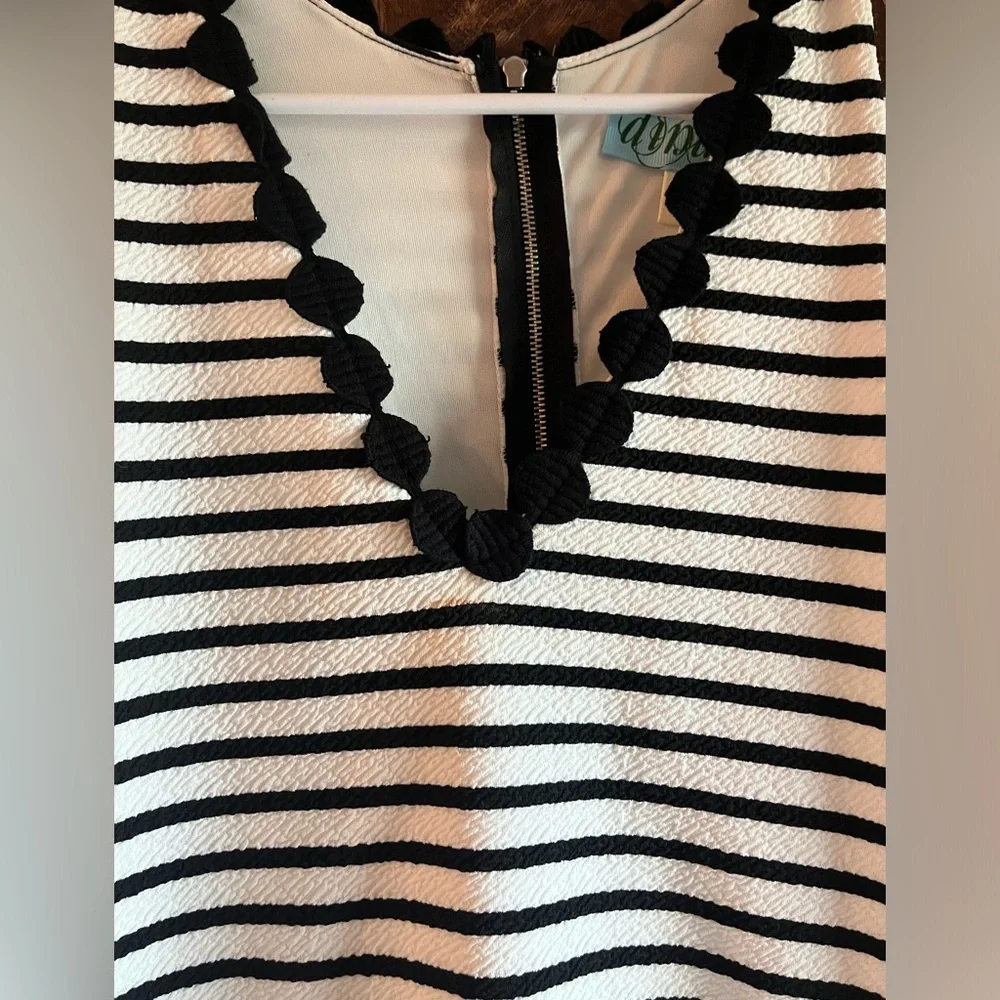 Francesca’s NWT‎ Womens black and white classic sleeveless dress size large - Picture 2 of 7